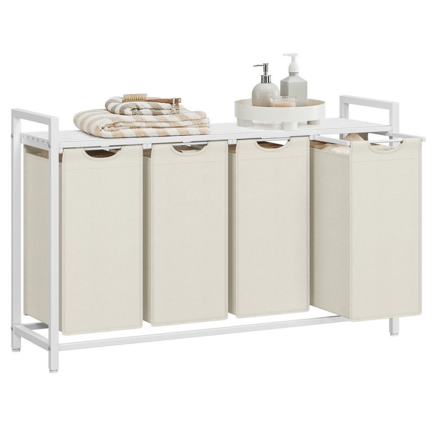 Cesta para ropa REX blanca