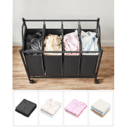 Cesto de ropa LINA negro