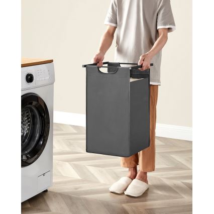 Cesto de ropa REX marrón/gris