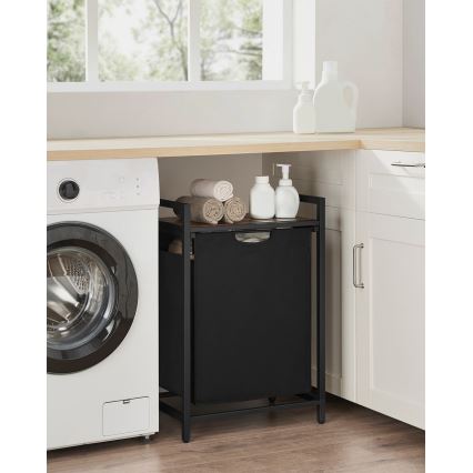 Cesto de ropa REX marrón/negro