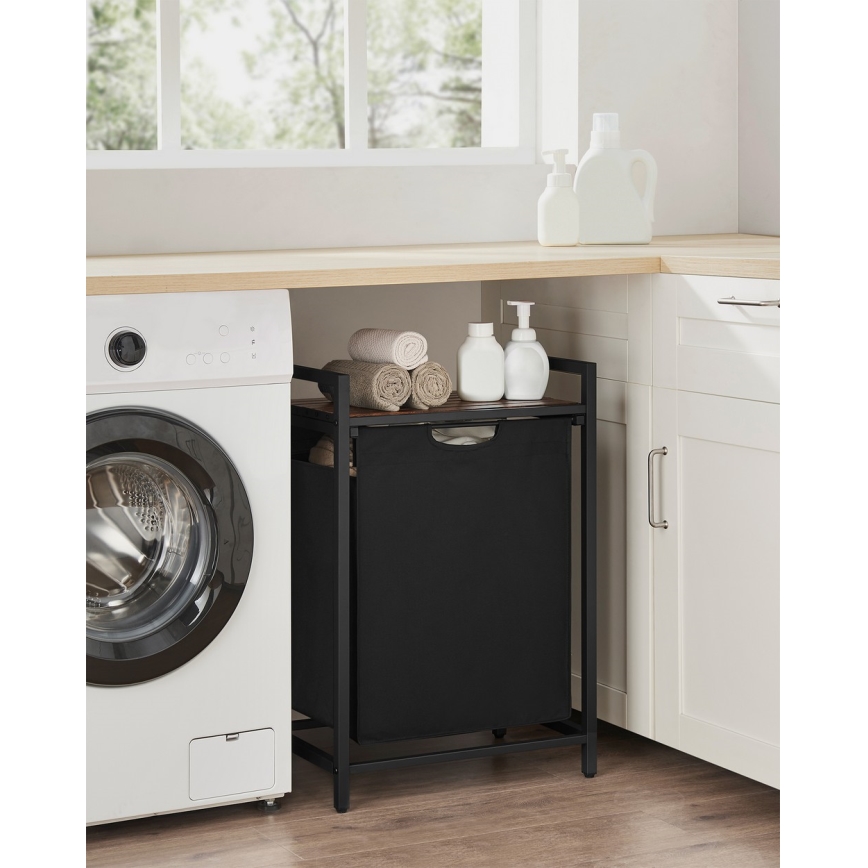 Cesto de ropa REX marrón/negro