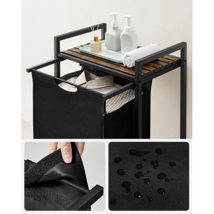 Cesto de ropa REX marrón/negro