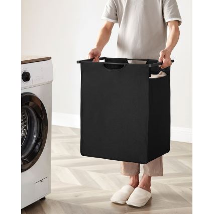 Cesto de ropa REX marrón/negro