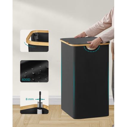 Cesto de ropa TATE negro