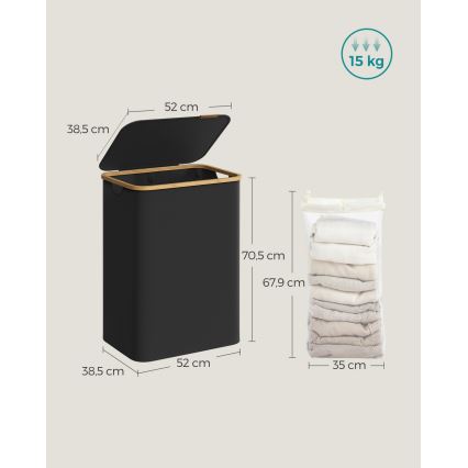 Cesto de ropa TATE negro
