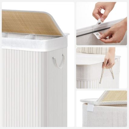 Cesto para la ropa GUS blanco