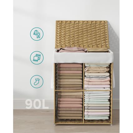 Cesto para ropa FLYN de ratán