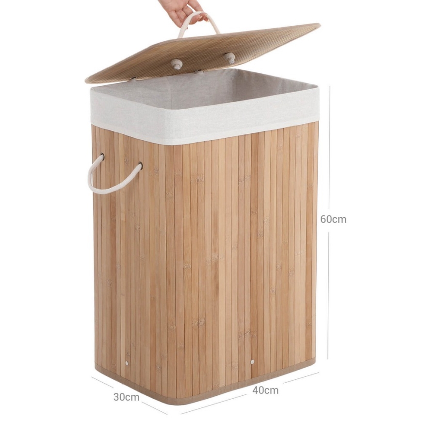 Cesto para ropa GUS marrón