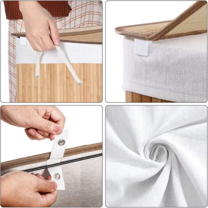Cesto para ropa GUS marrón