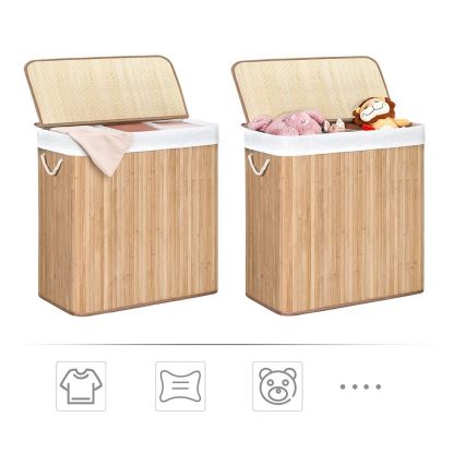 Cesto para ropa GUS marrón