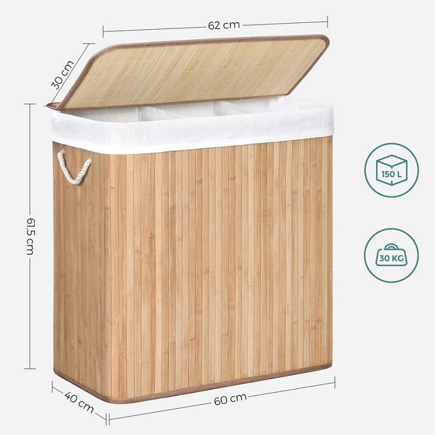 Cesto para ropa GUS marrón