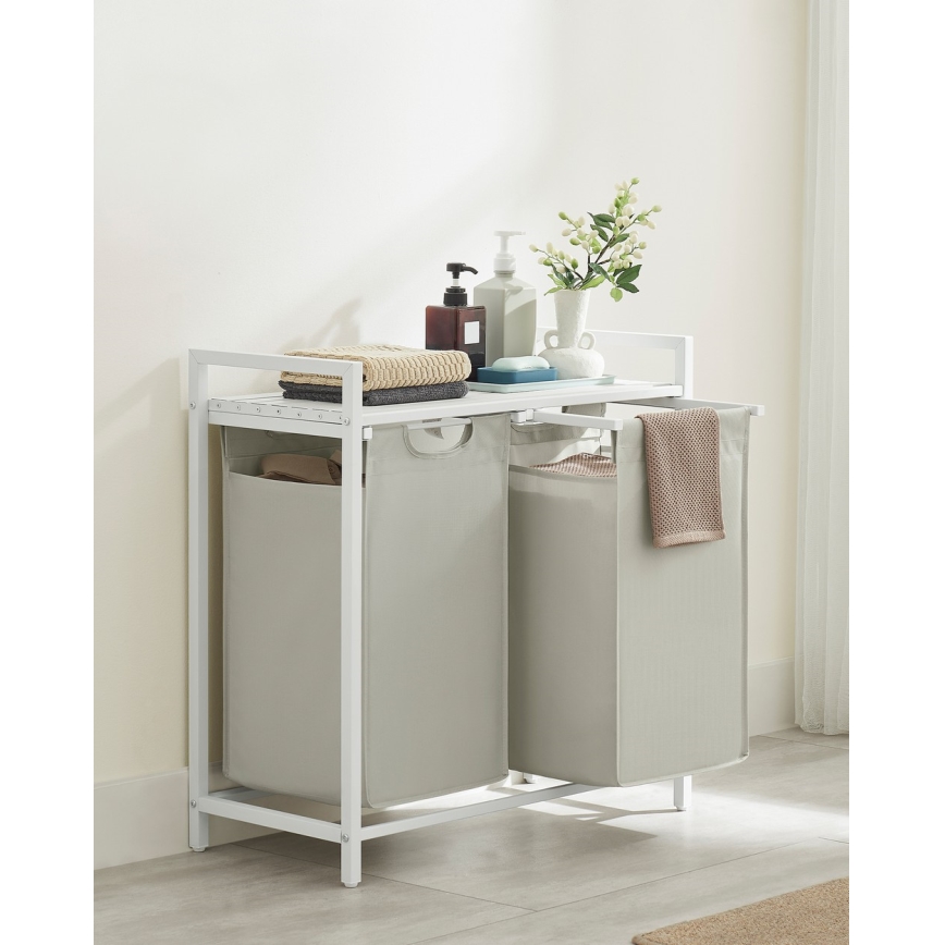 Cesto para ropa REX blanco
