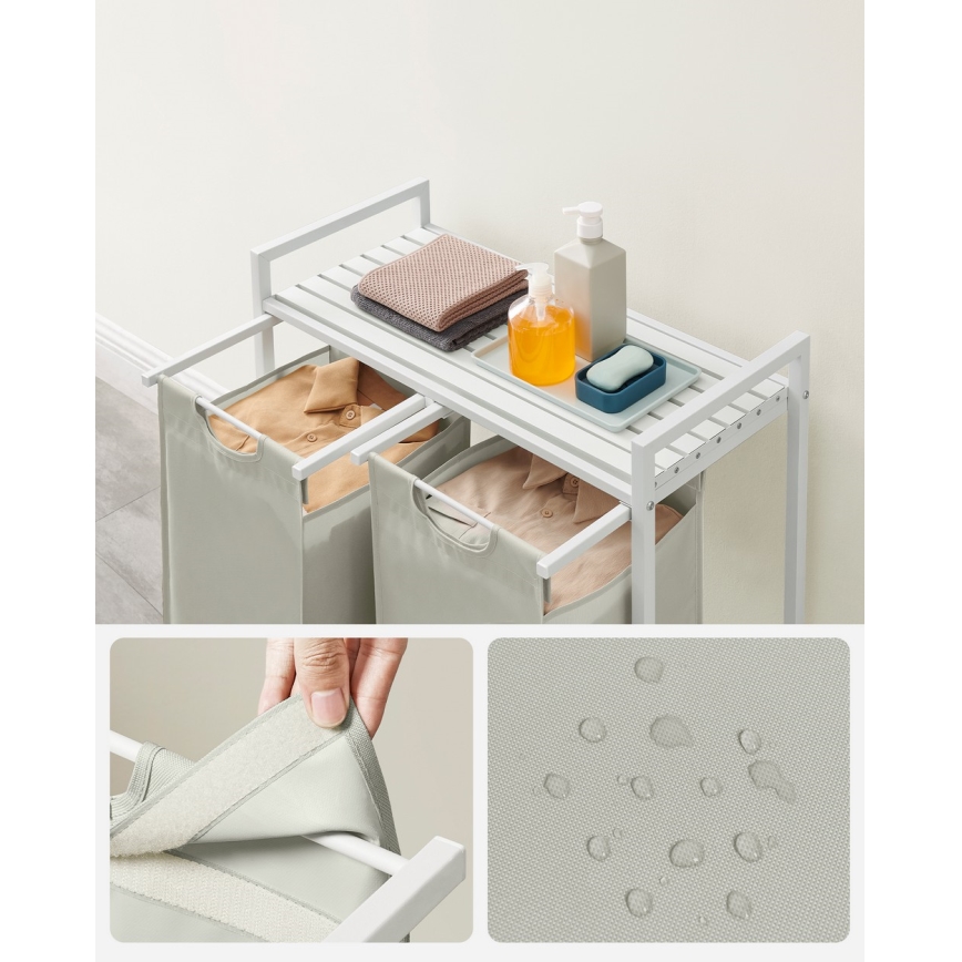 Cesto para ropa REX blanco