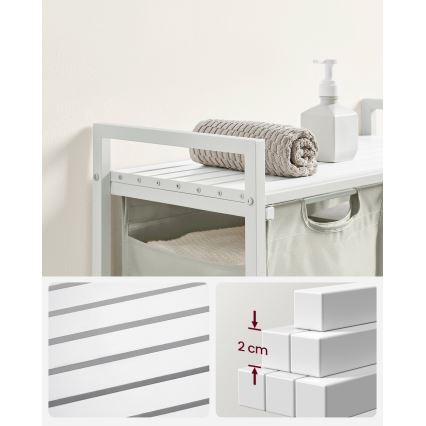 Cesto para ropa REX blanco