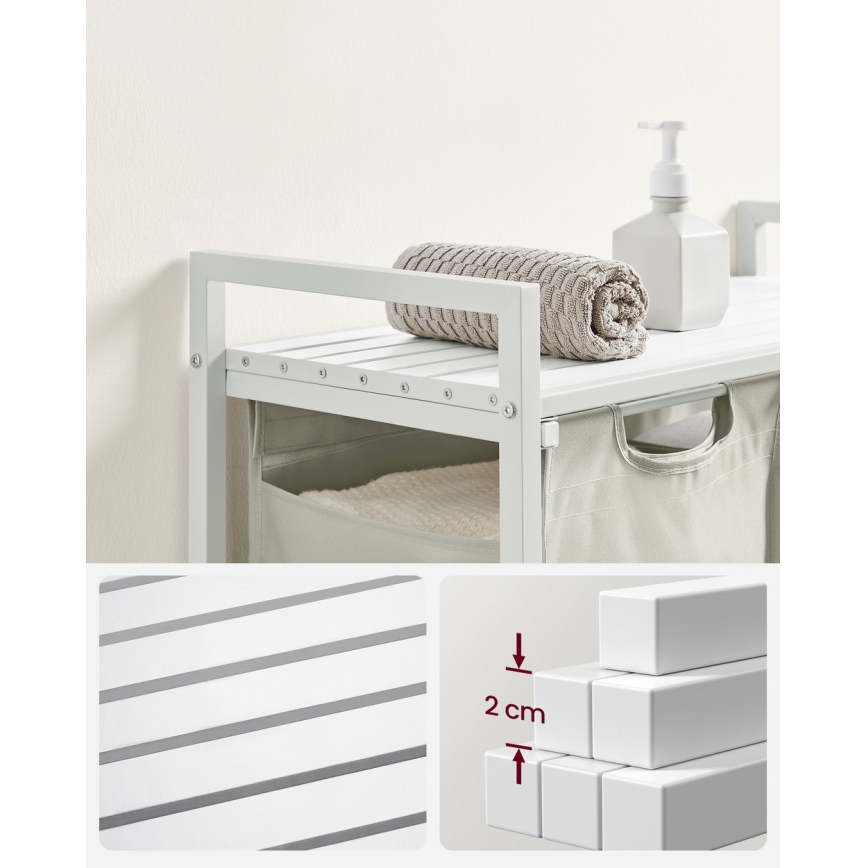Cesto para ropa REX blanco