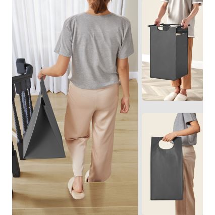 Cesto para ropa REX gris