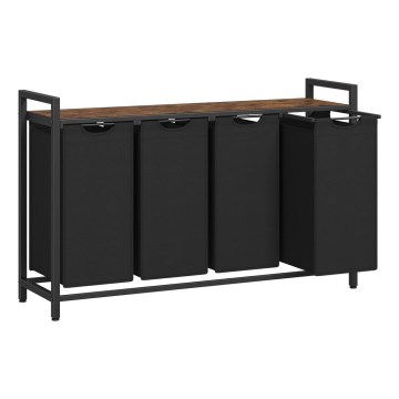 Cesto para ropa REX marrón/negro
