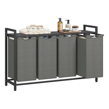 Cesto para ropa REX negro/gris