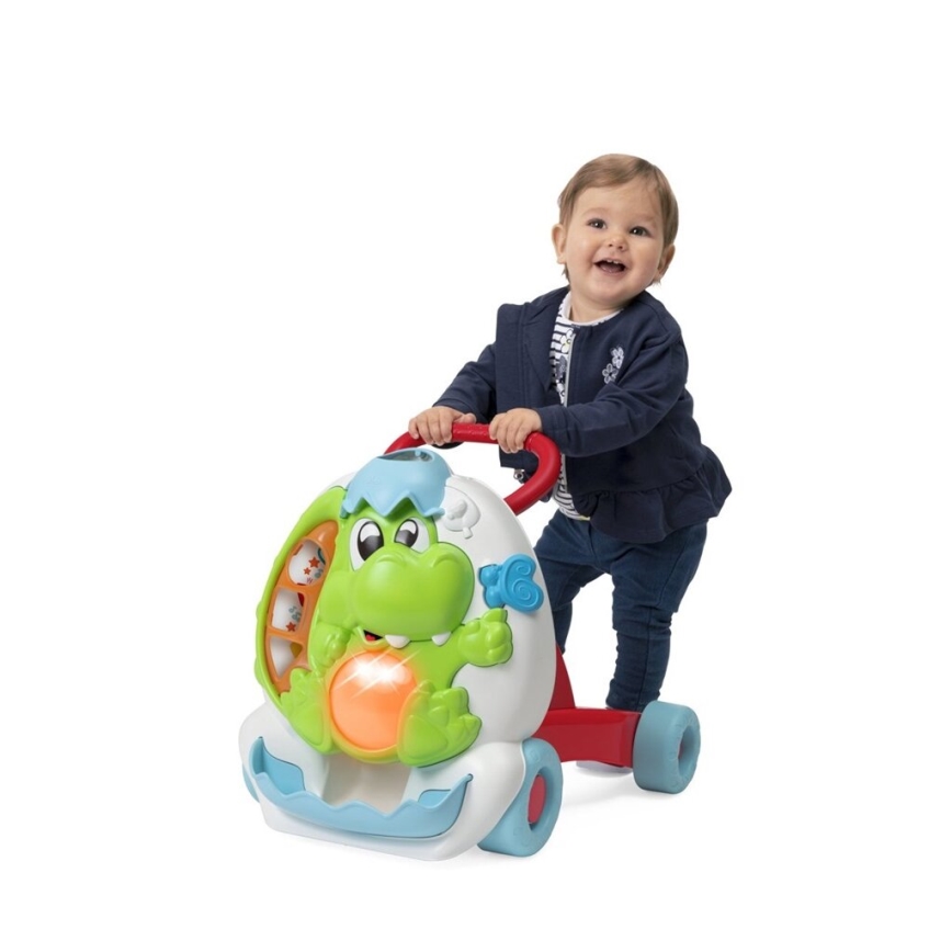 Chicco - Andador con actividades y sonido 2 en 1 DINO 2xAA