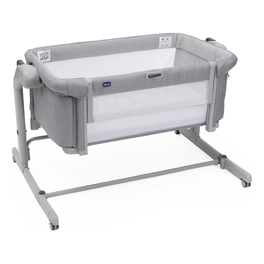 Chicco - Cuna para bebé 2en1 2v1 NEXT2ME MAGIC EVO gris claro