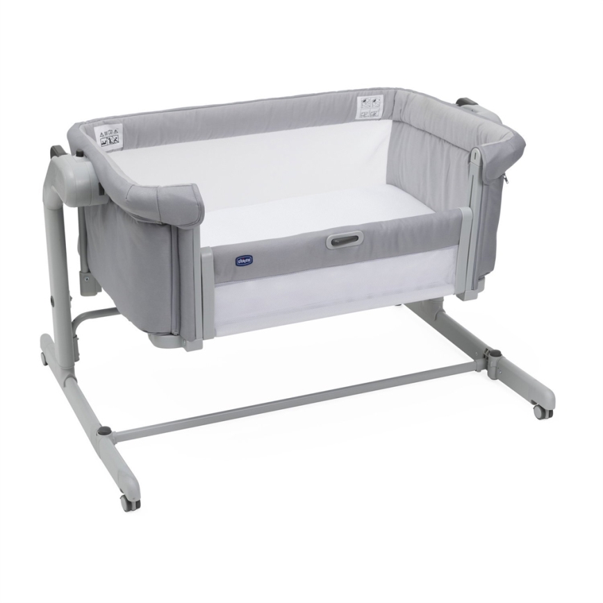 Chicco - Cuna para bebé 2en1 2v1 NEXT2ME MAGIC EVO gris claro