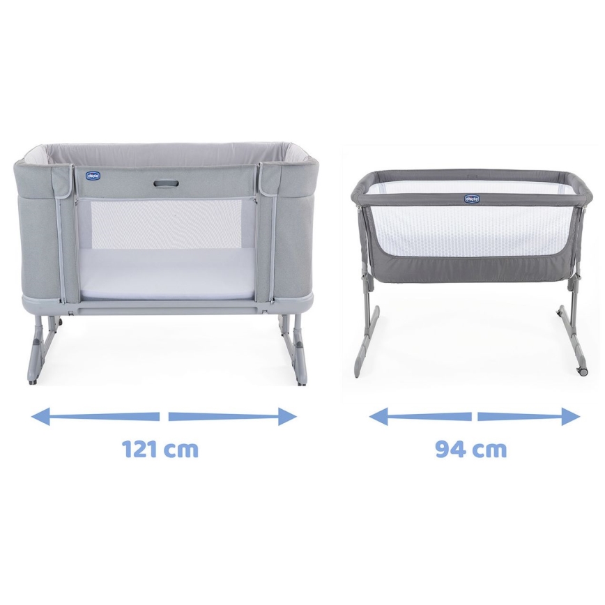 Chicco - Cuna para bebé 3en1 3v1 NEXT2ME FOREVER gris oscuro