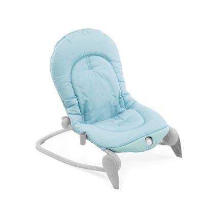 Chicco - Hamaca vibratoria para bebé BALLOON Froggy con melodía 2xAA + 1xLR20 azul