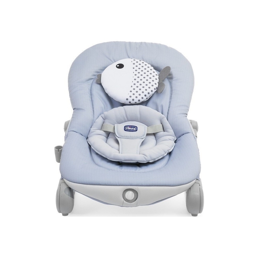 Chicco - Hamaca vibratoria para bebé con melodía BALLOON Dots 2xAA + 1xLR20 azul