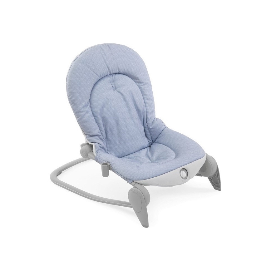Chicco - Hamaca vibratoria para bebé con melodía BALLOON Dots 2xAA + 1xLR20 azul