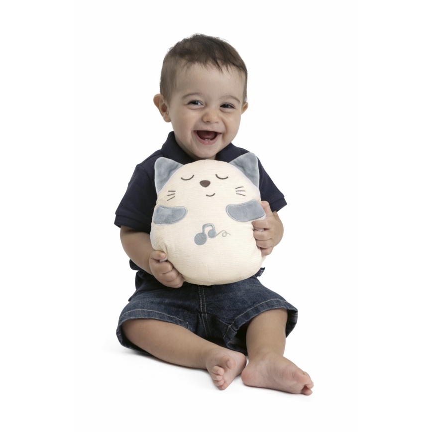 Chicco - Juguete interactivo de peluche con forma de gato 3xAAA