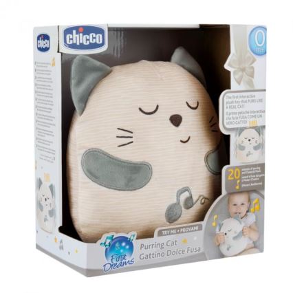 Chicco - Juguete interactivo de peluche con forma de gato 3xAAA