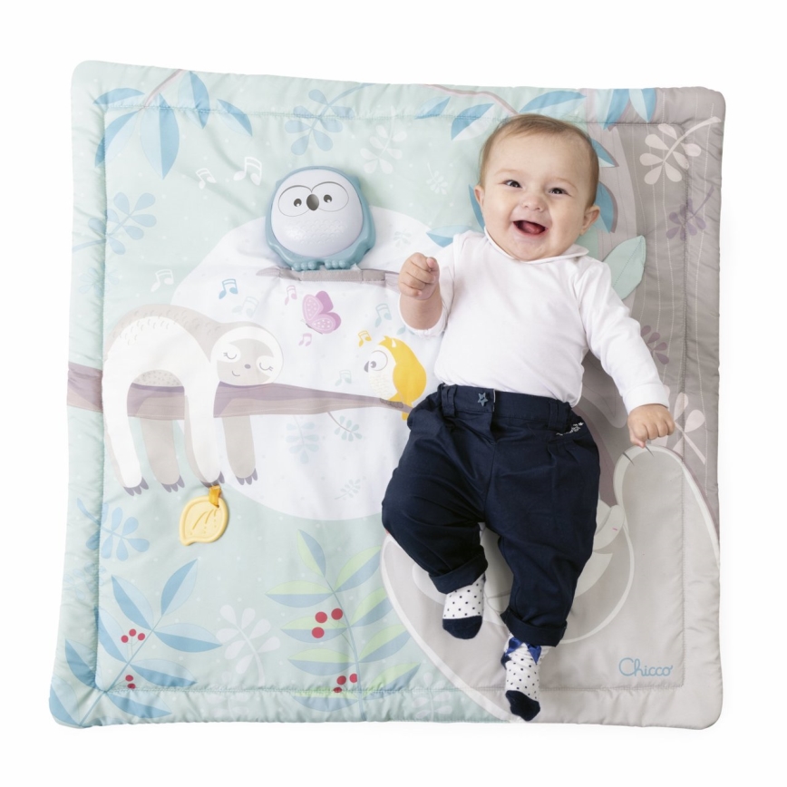 Chicco - Manta de juego para niños 2en1 3xAAA búho
