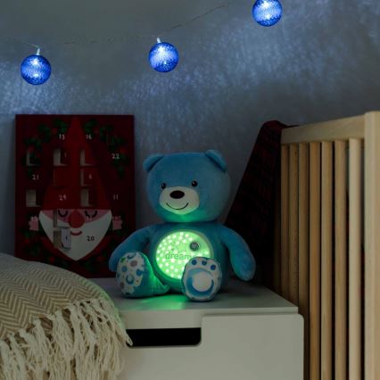 Chicco - Proyector con melodía BABY BEAR 3xAAA azul