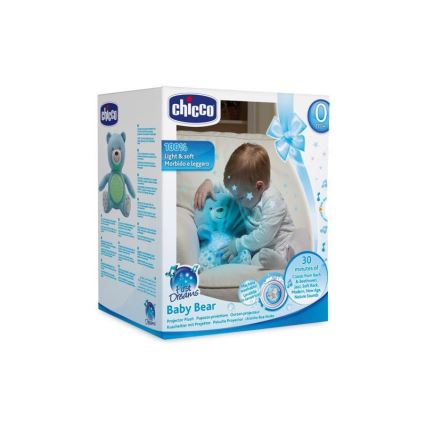 Chicco - Proyector con melodía BABY BEAR 3xAAA azul