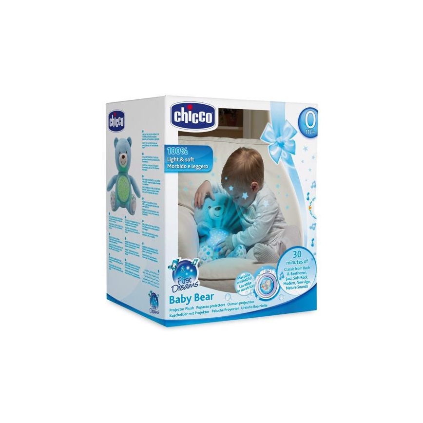 Chicco - Proyector con melodía BABY BEAR 3xAAA azul