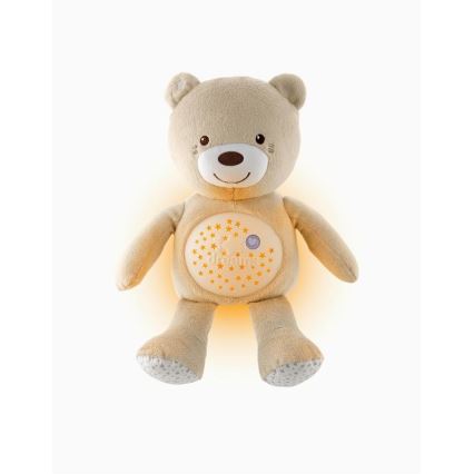 Chicco - Proyector con melodía BABY BEAR 3xAAA beige