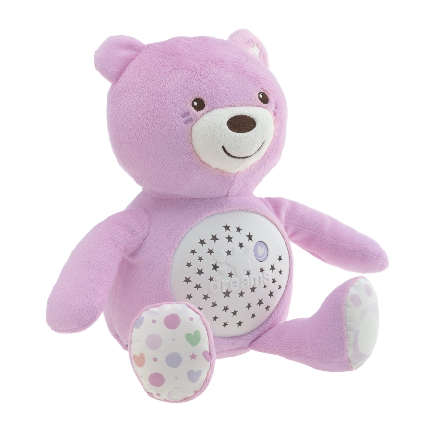 Chicco - Proyector con melodía BABY BEAR 3xAAA rosa