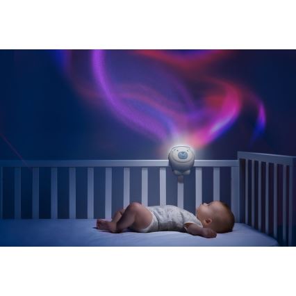 Chicco - Proyector infantil 2en1 POLAR BEAR 3xAA azul