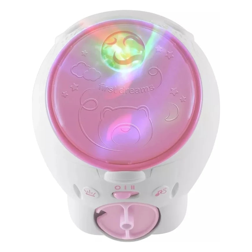 Chicco - Proyector infantil 2en1 POLAR BEAR 3xAA rosa