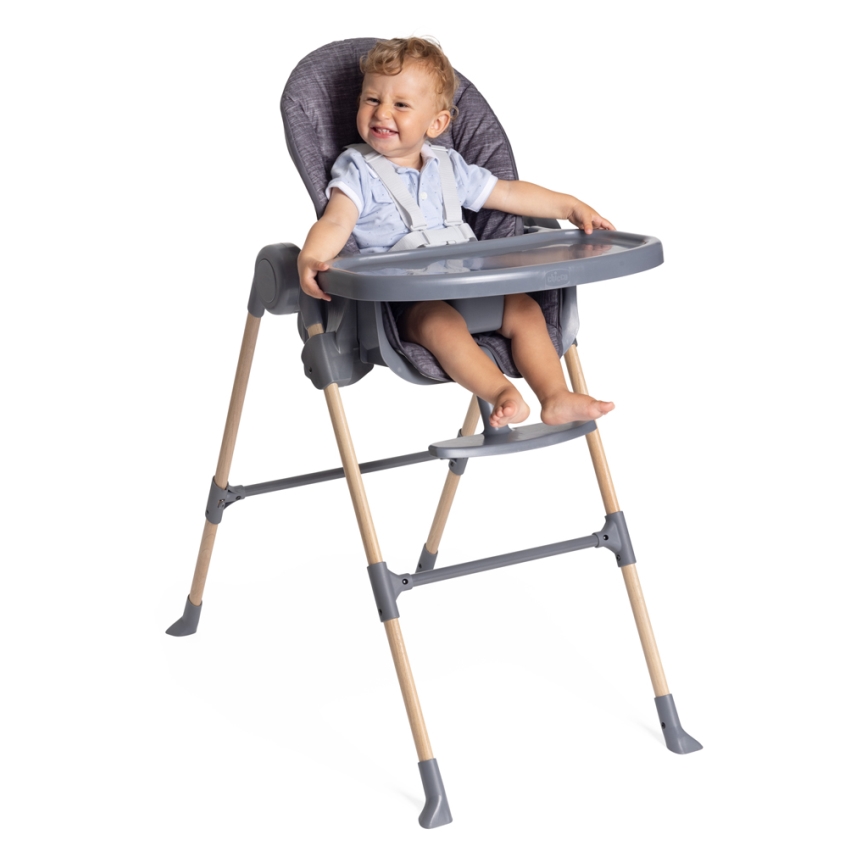 Chicco - Silla de comedor para niños Polly Essential - gris