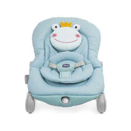 Chicco - Tumbona vibradora para bebés con melodía BALLOON Froggy azul