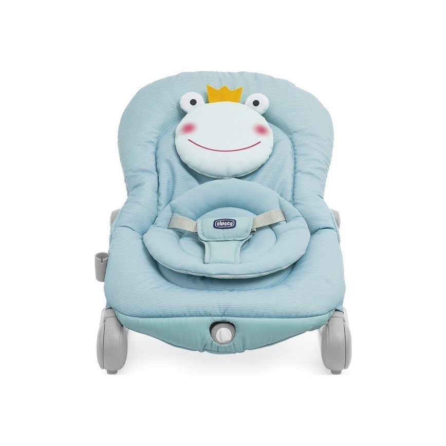 Chicco - Tumbona vibradora para bebés con melodía BALLOON Froggy azul