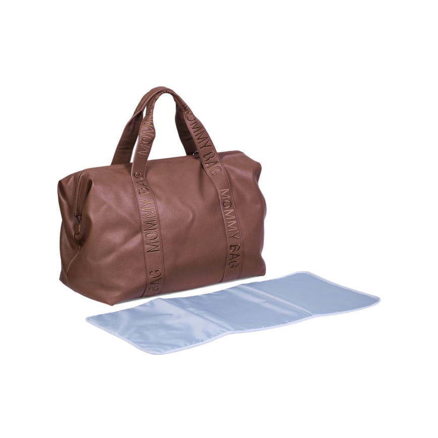 Childhome - Bolso cambiador MOMMY BAG LEATHER marrón