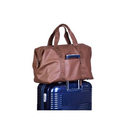 Childhome - Bolso cambiador MOMMY BAG LEATHER marrón