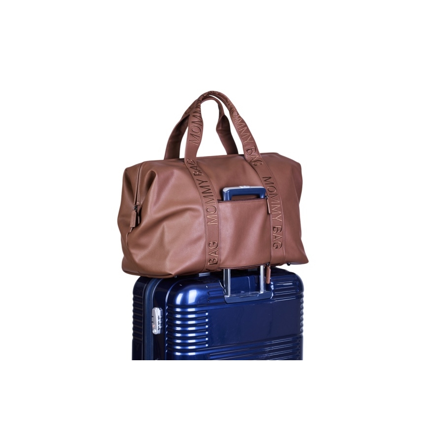 Childhome - Bolso cambiador MOMMY BAG LEATHER marrón