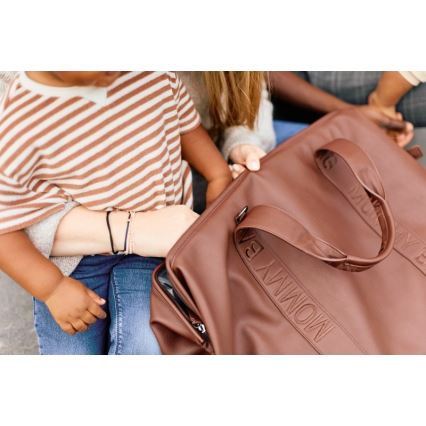 Childhome - Bolso cambiador MOMMY BAG LEATHER marrón