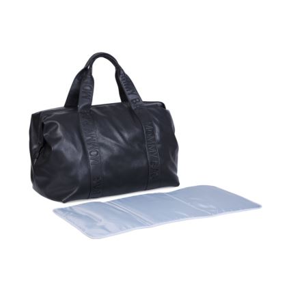 Childhome - Bolso cambiador MOMMY BAG LEATHER negro
