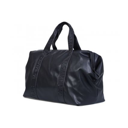 Childhome - Bolso cambiador MOMMY BAG LEATHER negro