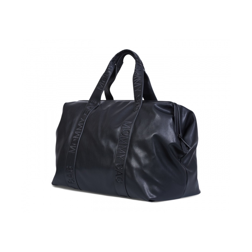 Childhome - Bolso cambiador MOMMY BAG LEATHER negro