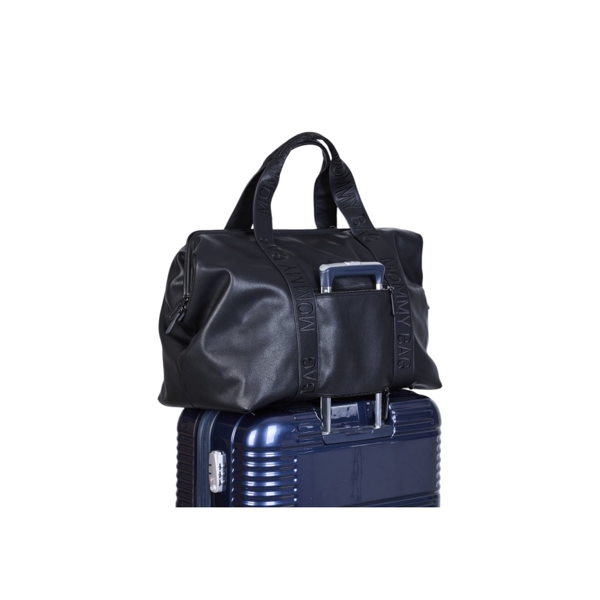 Childhome - Bolso cambiador MOMMY BAG LEATHER negro